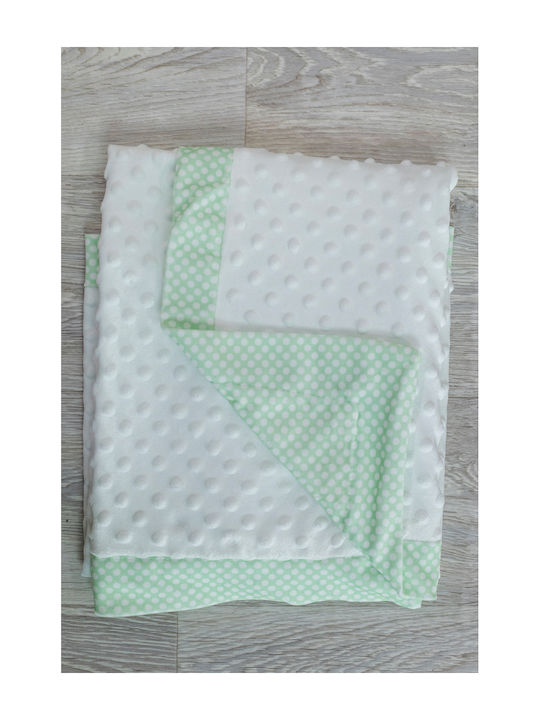 GM Home Decke Wickeltücher für Kinderzimmer Baby Collection Froggy Vlies Weiß 75x100cm