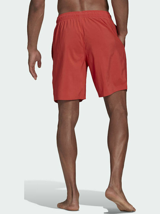 adidas Solid CLX Men's Swimwear Shorts Scarlet Red