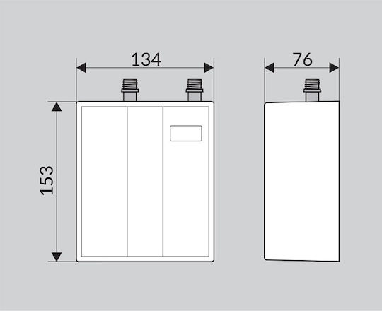 Wijas Perfect 5000 Wall Mounted Electric Single-Phase Instant Water Heater for Bathroom / Kitchen 5kW
