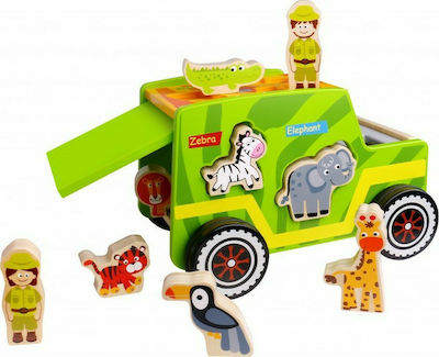 Tooky Toys Fahrzeug Τζιπ Σαφάρι aus Holz für 18++ Monate