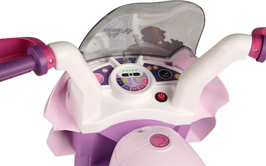 Kids Motorbike Inspired Flower Princess Electric 6 Volt Pink