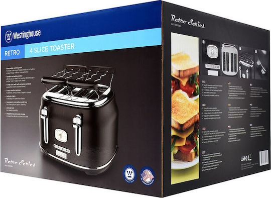 Westinghouse Toaster 4 Slots 1750W Black