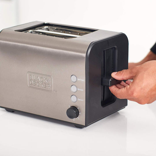Black & Decker BXTO900E Φρυγανιέρα 2 Θέσεων 900W Inox