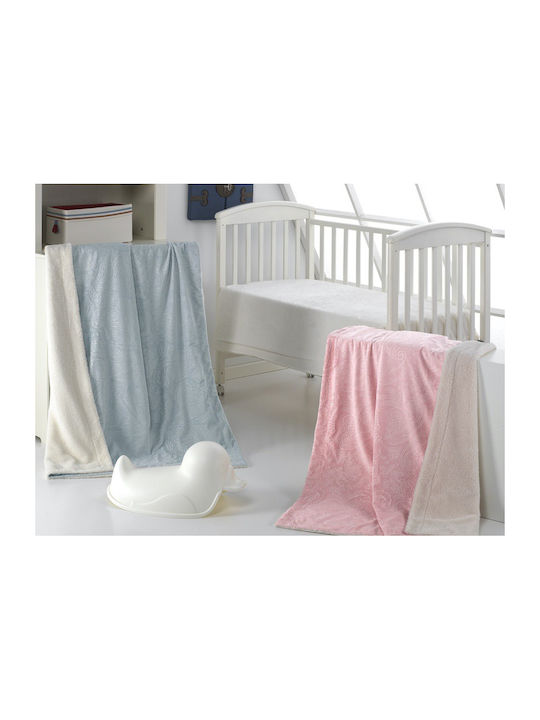 Morven Decke Wickeltücher für Kinderzimmer Capricho Vlies Rosa 80x110cm