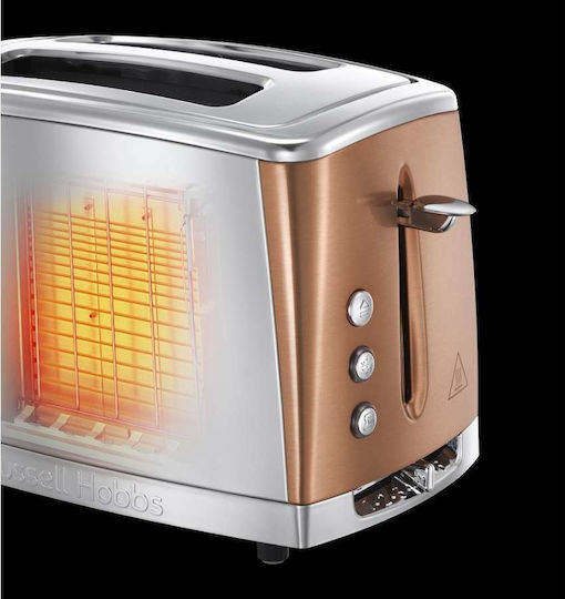 Russell Hobbs Luna Toaster 2 Schlitze 1550W Kupfer