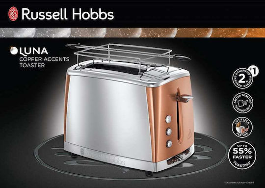 Russell Hobbs Luna Toaster 2 Schlitze 1550W Kupfer