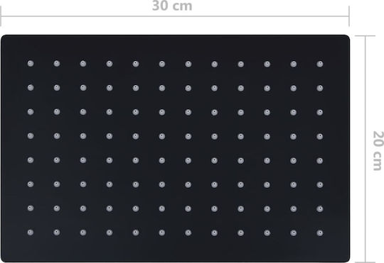vidaXL Rectangular Showerhead 30x20cm