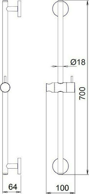 Eurorama Sintesi 206- Shower Slider Rail