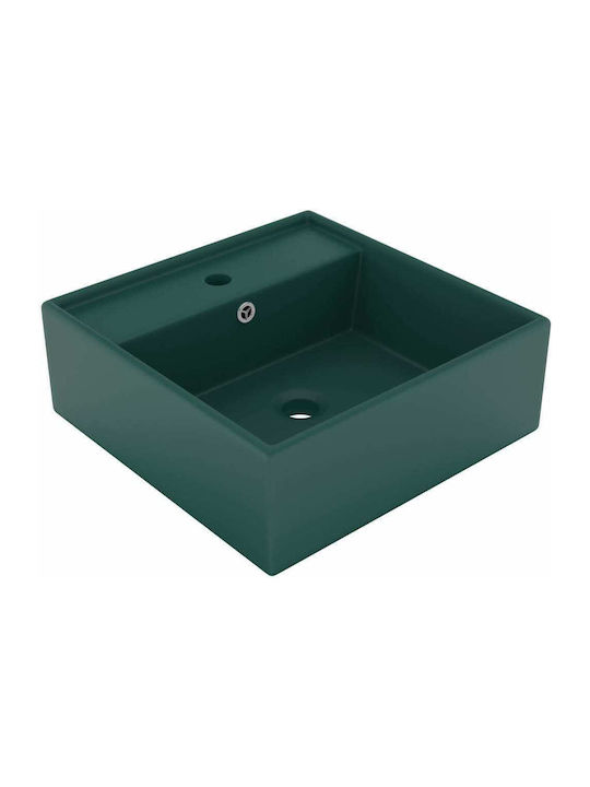 vidaXL Countertop Sink Ceramică 41x41cm Green