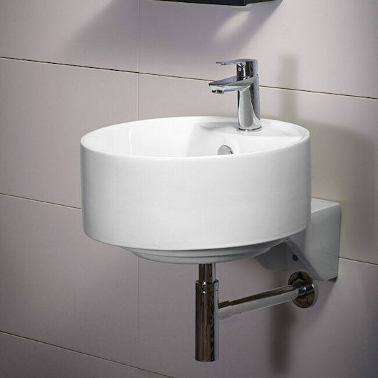 Adamidis Zero 44 Aufgesetztes Waschbecken Porzellan 44x44x18cm