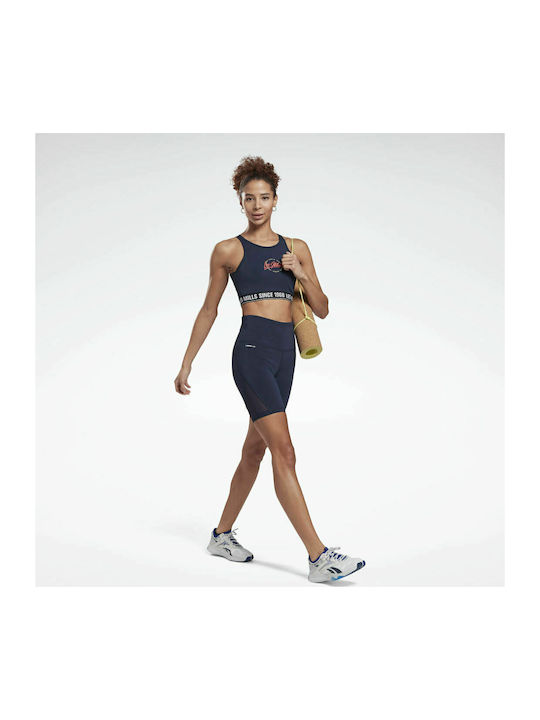 Les Mills Beyond Sweat Women's Sports Bra without Padding Navy Blue