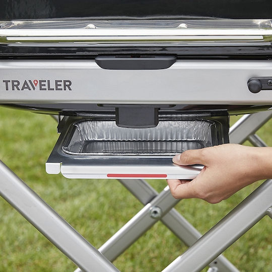 Weber Traveler Преносима Газово Барбекю Решетка 63.5брx34.3брсм. с 1 бр 3.8кВт