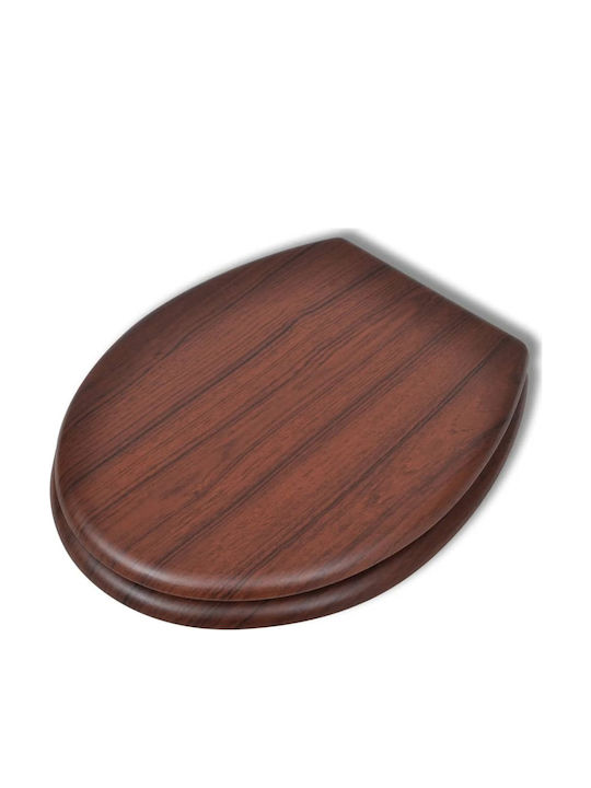 vidaXL Wooden Toilet Seat Brown 42.5cm