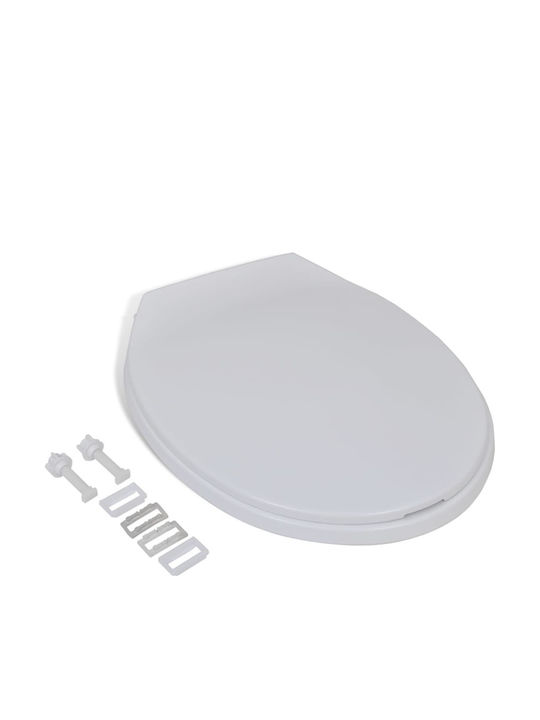 vidaXL Capac WC Închidere lentă Plastic 46x34cm Alb