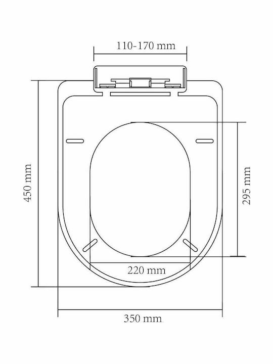 vidaXL Capac WC Închidere lentă Plastic 46x34cm Alb