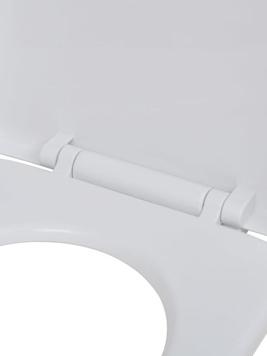 vidaXL Capac WC Închidere lentă Plastic 46x34cm Alb