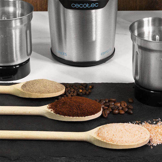 Cecotec TitanMill 300 DuoClean Electric Coffee Grinder 300W for 90gr Beans Silver
