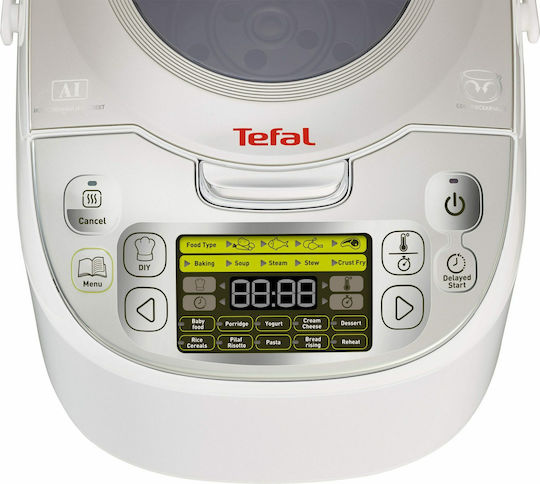 Tefal Fuzzy Spherical Advanced Πολυμάγειρας 750W με Χωρητικότητα 5lt Λευκός