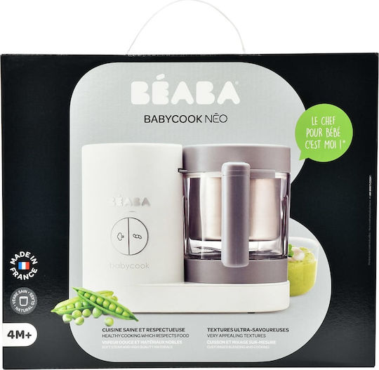 Beaba Babycook Neo Baby Food Steamer with Blender 1.25lt Grey/White