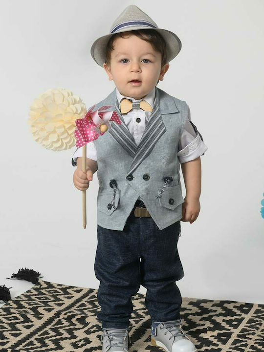 Bonito Baby Βαπτιστικό Κοστούμι Πράσινο 5τμχ Bonito Baby Βαπτιστικό Κοστούμι Πράσινο 5τμχ