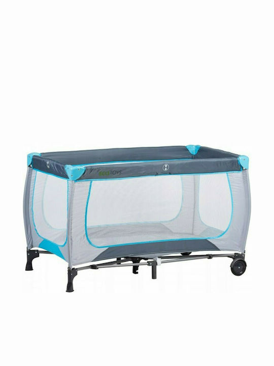 Ecotoys Playpen with Changing Table & Mattress Light Blue 140x66cm