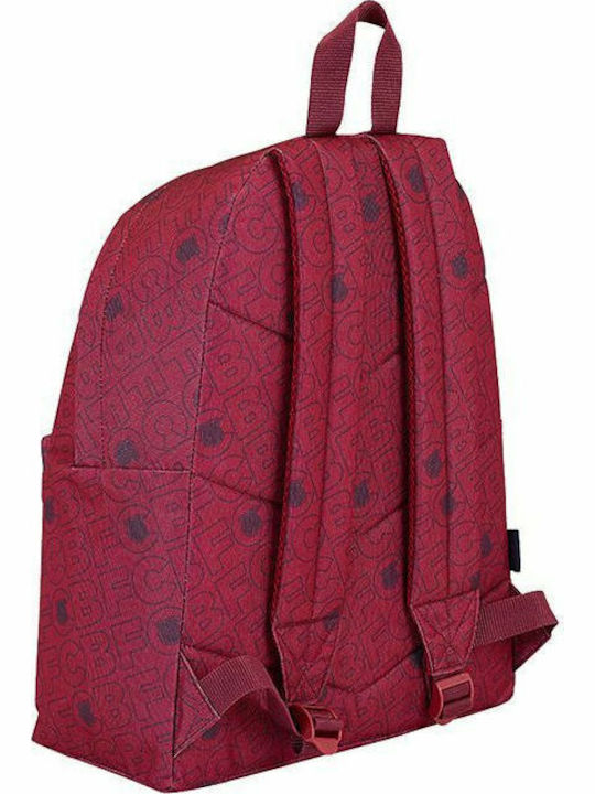 Safta Barcelona School Bag Backpack Junior High-High School in Burgundy color