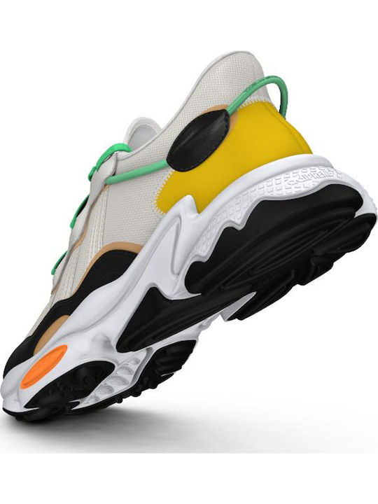Ozweego Herren Chunky Sneakers Cream White / Core Black / Screaming Orange