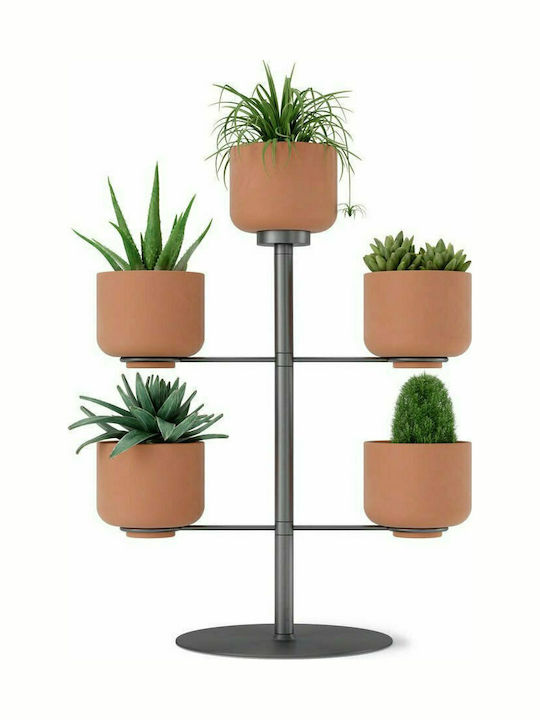 Umbra Terrapota Planter Κασπώ Μεταλλικό Γκρι με Βάση 28.6x28.6x38.1εκ.