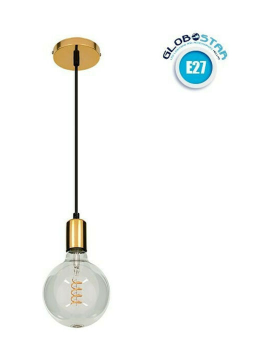 GloboStar Lumi Pendant Light Gold with Socket E27 10.5x118cm