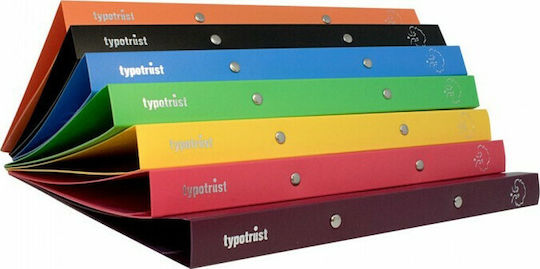 Typotrust Ντοσιέ с 2 Пръстена 3/32 за Хартия A4 Червен 1бр