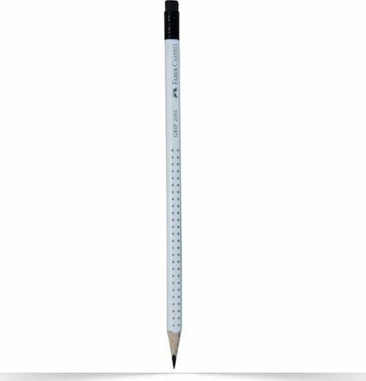 Faber-Castell Grip 2001 Μολύβι HB με Γόμα Λευκό Λευκό