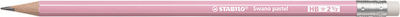 Stabilo Swano Pastel Pencil HB with Eraser Pink