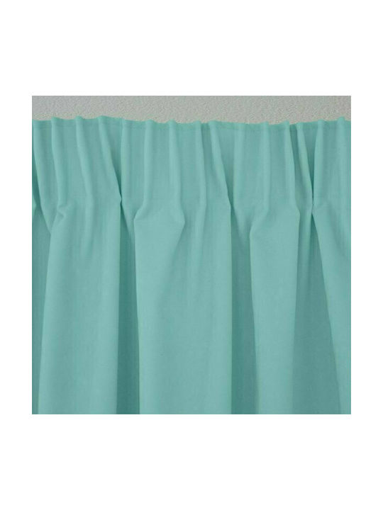 Lino Home Curtain with Pencil Pleat Renas 208 Mint 300x280cm