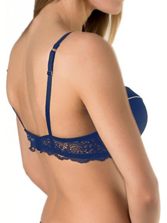 Lormar Trendy Push Up Bra Blue