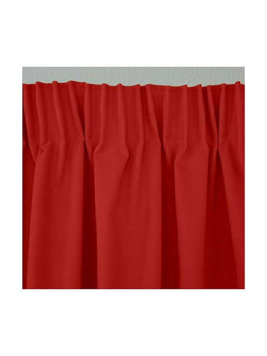 Lino Home Κουρτίνα με Τρέσα Samos Red 150x275εκ.