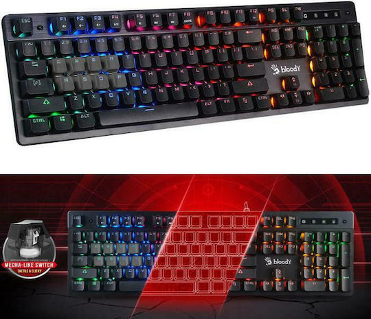 A4Tech Bloody B500N Gaming Πληκτρολόγιο με RGB φωτισμό (Αγγλικό US)