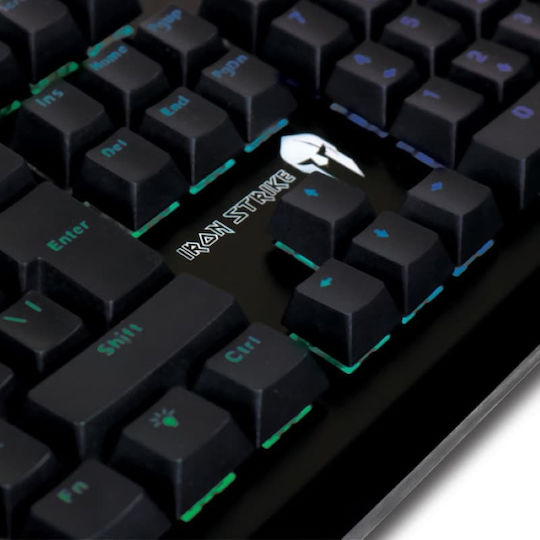 NOD Iron Strike Gaming Mechanische Tastatur mit Xinda Blau Schaltern und RGB-Beleuchtung (Englisch US)