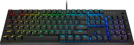 Corsair K60 Pro RGB Gaming Μηχανικό Πληκτρολόγιο με Cherry MX Silver Low Profile διακόπτες και RGB φωτισμό (Ελληνικό)