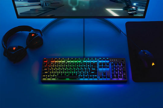 Corsair K60 Pro RGB Gaming Μηχανικό Πληκτρολόγιο με Cherry Viola διακόπτες και RGB φωτισμό (Ελληνικό)