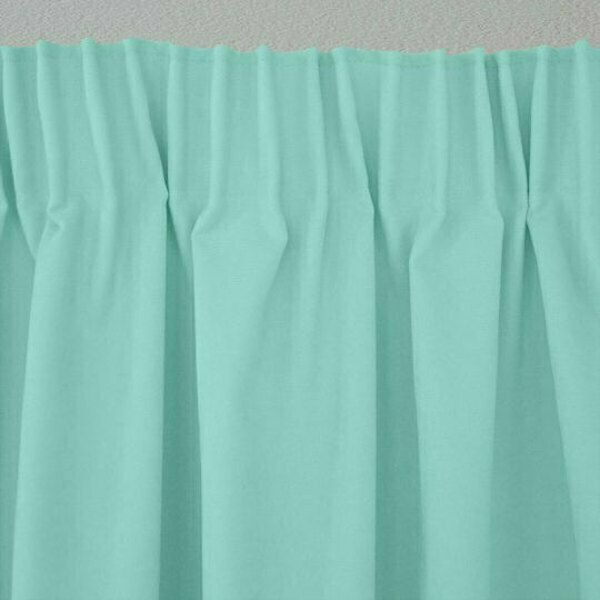 Lino Home Curtain with Pencil Pleat Samos Mint 150x275cm