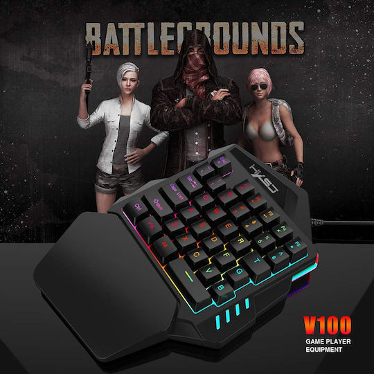Docooler HXSJ V100 Gaming KeyPad με RGB φωτισμό (Αγγλικό US)
