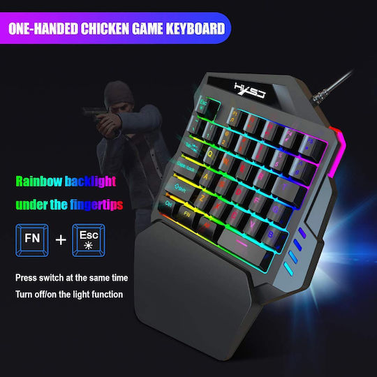 Docooler HXSJ V100 Gaming KeyPad με RGB φωτισμό (Αγγλικό US)