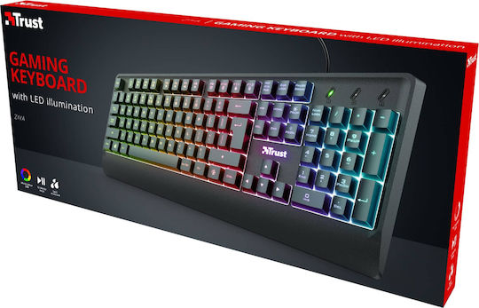 Trust Ziva Rainbow LED Gaming Keyboard with RGB lighting (Greek)