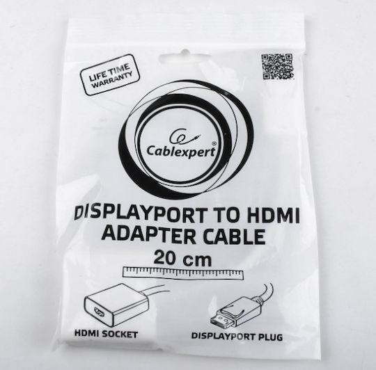 Cablexpert Converter DisplayPort male to HDMI female White 1pcs (A-DPM-HDMIF-002-W)