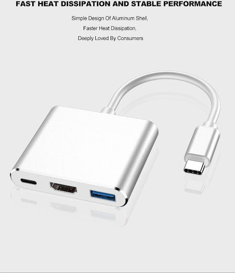 Logic USB-C Docking Station με HDMI 4K PD Μαύρο (G-43P)