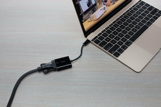 Belkin Μετατροπέας USB-C male σε VGA female 1τμχ F2CU037BTBLK