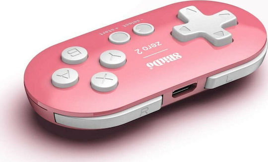 8Bitdo Zero 2 Ασύρματο Gamepad για Switch Ροζ