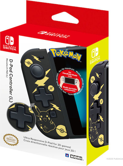Hori D-Pad Controller (L) Ενσύρματο για Switch Pikachu Black & Gold