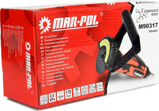 Mar-Pol Κόφτης Αέρος 1/4" 75mm Ευθύς Αεροτροχός