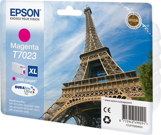 Epson T7023XL Γνήσιο Μελάνι Εκτυπωτή InkJet Ματζέντα (C13T70234010)